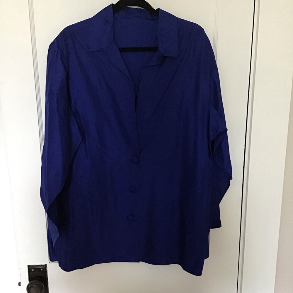 Handmade lightweight cobalt blue blazer 2X